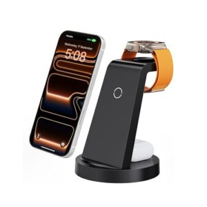 3‑in‑1 Wireless Charging Station for iPhone, Apple Watch & AirPods Fast Charging Dock for Apple Devices