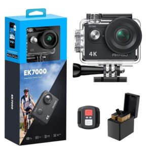 AKASO EK7000 4K30FPS 20MP WiFi Action Camera with EIS Ultra HD 131FT Waterproof Underwater Camera Remote Control 4X Zoom