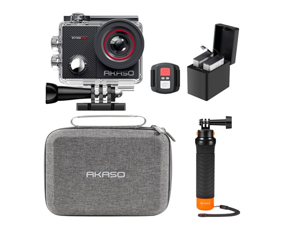 AKASO EK7000 Pro 4K30 Action Camera with Touch Screen EIS 131FT Waterproof 5X Zoom Remote Control