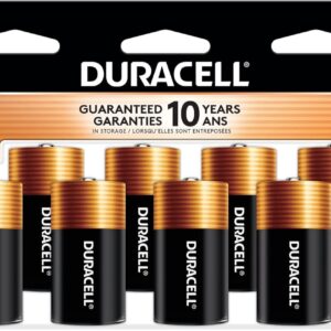 Duracell Coppertop C Batteries, 8 Count Pack, C Battery with Long-lasting Power, All-Purpose Alkaline C Battery