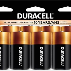 Duracell Coppertop D Batteries, 8 Count Pack, All-Purpose Alkaline D Battery