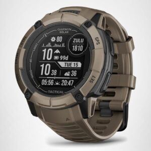 Garmin Instinct 2X Solar - Tactical Edition, Rugged GPS Smartwatch, Built-in Flashlight, Ballistics Calculator, Solar Charging Capability