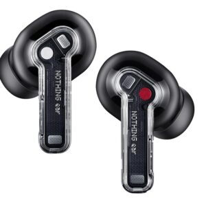 Nothing Ear Wireless Earbuds Bluetooth, 45dB Hybrid Smart ANC Earbuds, 11mm Deep Bass Boost