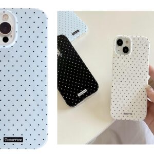 Inewateri Compatible with iPhone 14 Pro Case with Cute Fashion Polka Dot Aesthetics Design Simple Cases