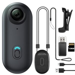 4K Mini Body Camera (128GB) – Wearable Thumb‑Size Action Cam with Hands‑Free Recording