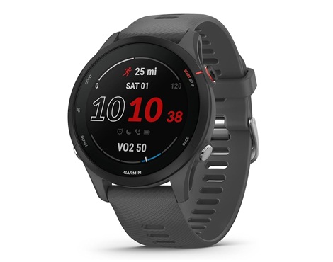 Garmin Forerunner 255, GPS Running Smartwatch, Advanced Insights, Long-Lasting Battery, Slate Gray
