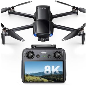 Ruko U11MINI 4K (RC3) – Professional 8K Drone with Built‑In 5.5" Screen Controller, 4K Video, 3‑Axis Gimbal & 20,000ft Transmission